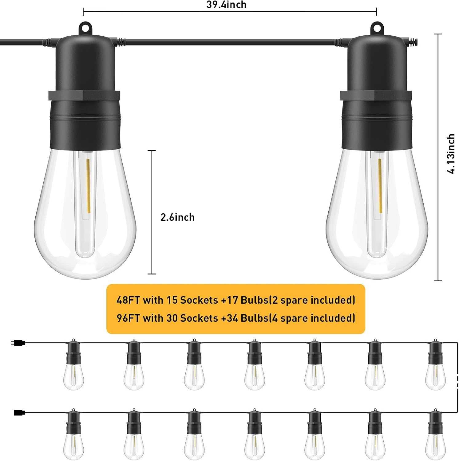 LED външни светлини 30+4 (резервни) TCL