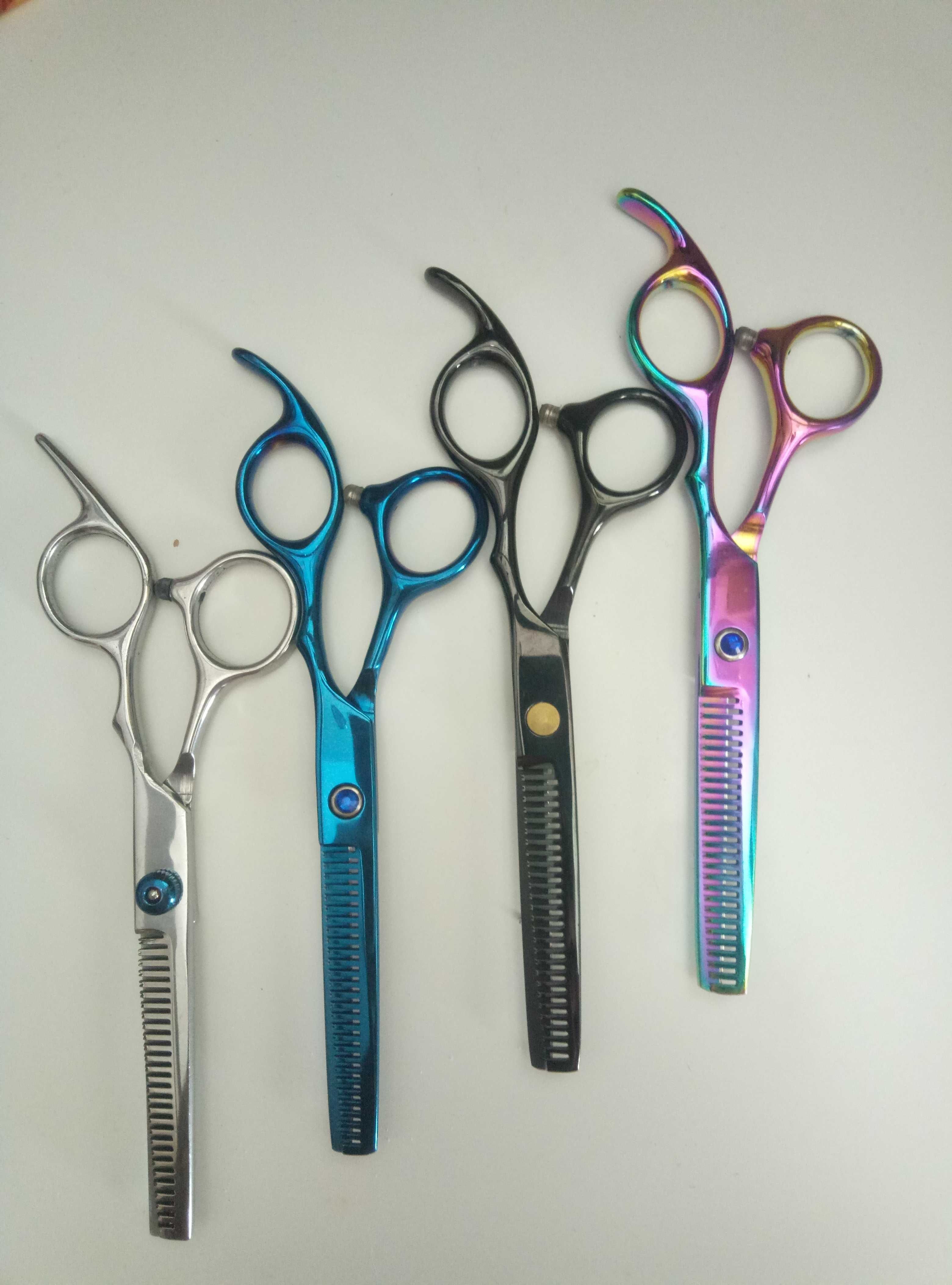 Професионални фризьорски ножици, калъф, остриета