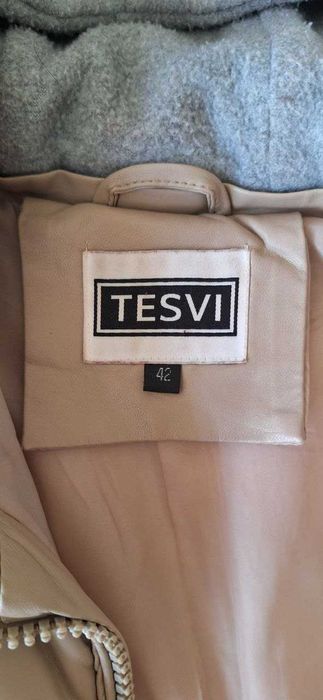 Куртка Tesvi из экокожи зимняя, размер 42.