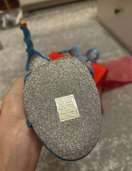 Sandale Rene caovilla piele naturala pe stoc