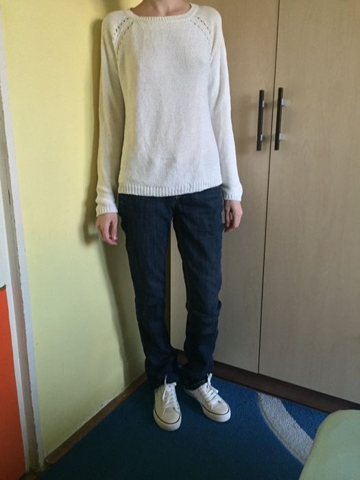 blugi drepti albastri