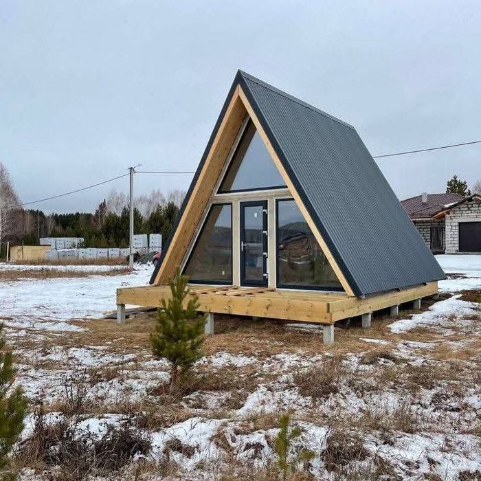 Construim cabane A-frame din lemn