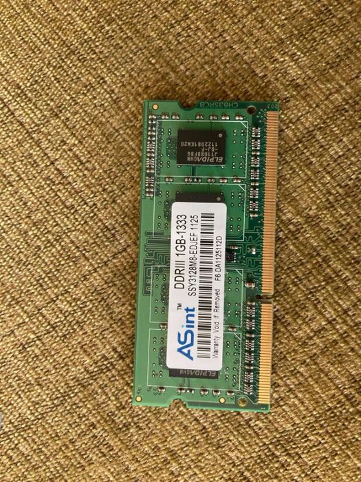 RAM за лаптоп DDR3 1GB 1333Mhz