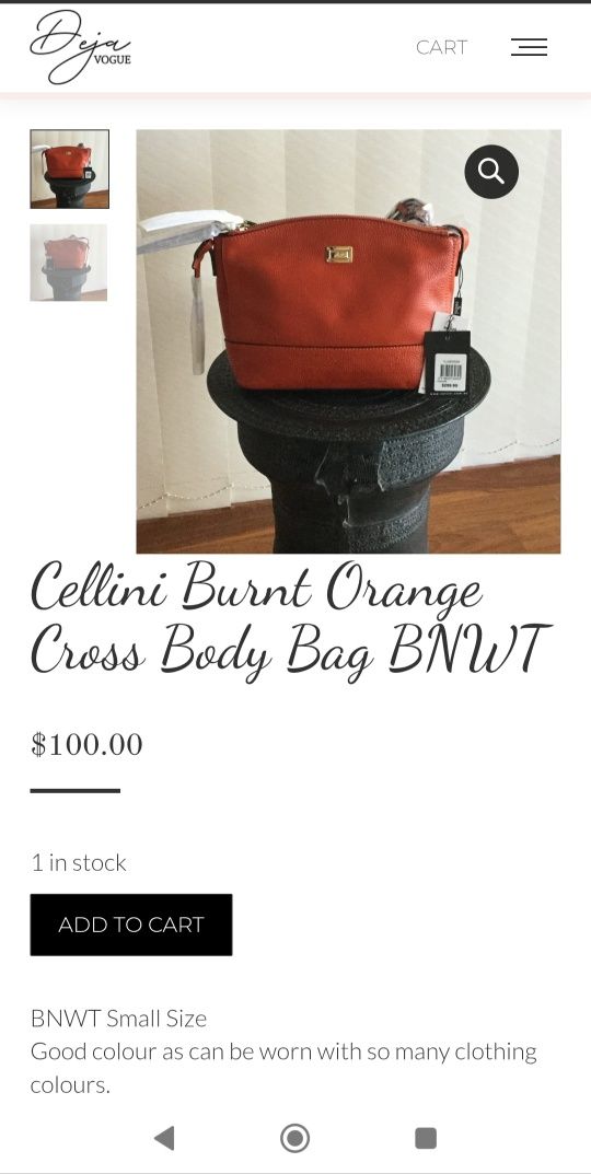 Чантичка Cellini естествена кожа