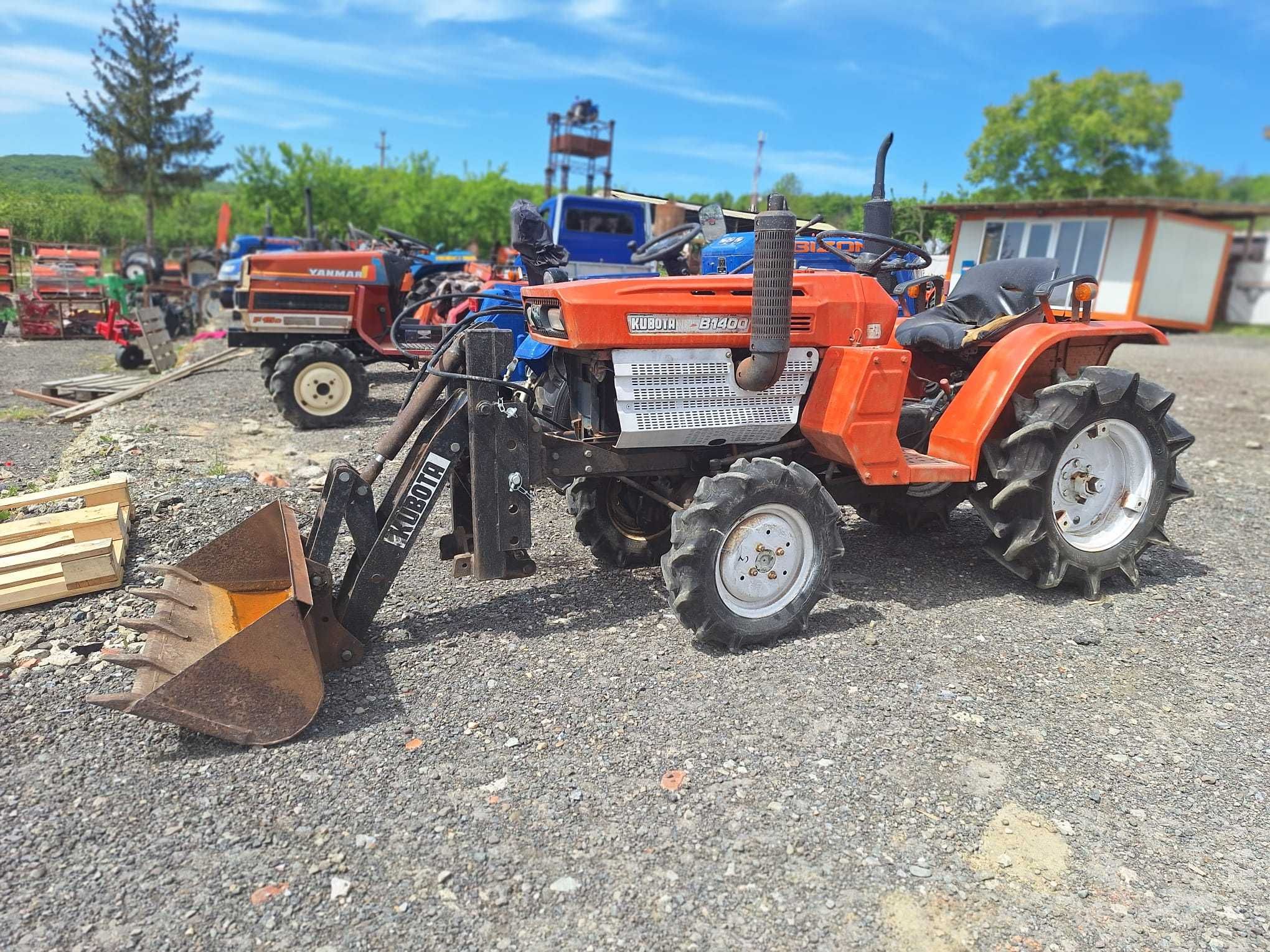 Tractor japonez KubotaB1400 încărcător frontal,freză TRANSPORT GRATUIT