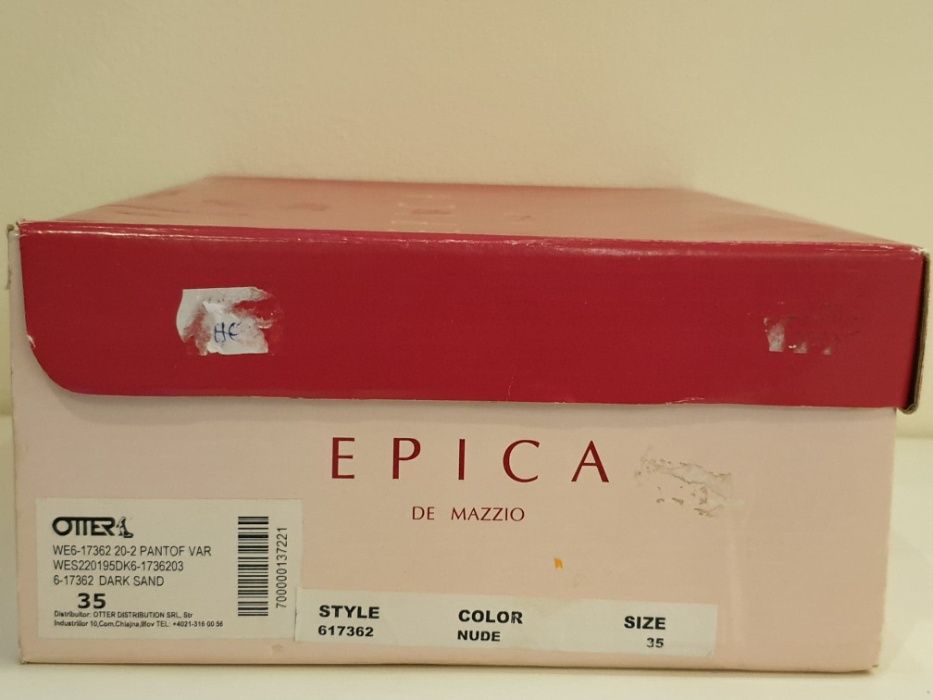 Pantofi Epica Bej Piele Naturala