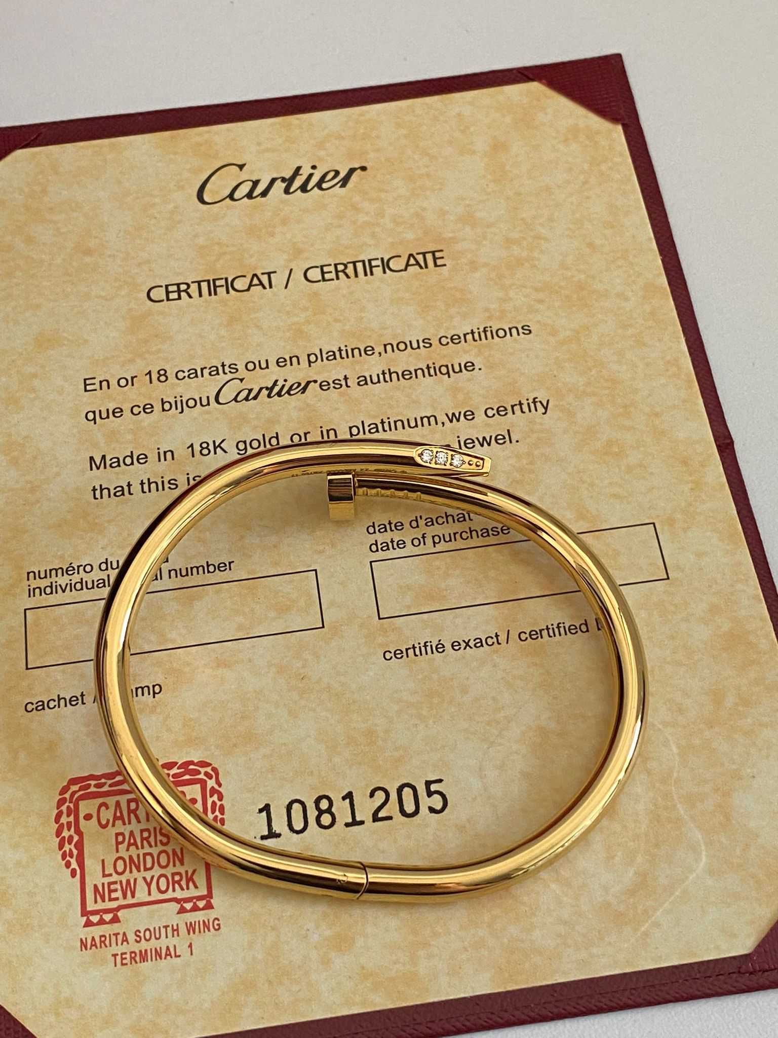 Brățară Cartier Cui 22 Gold 24K Diamond