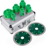 Set 6 Piese Găuritor Diamant M14, 20-68mm, 2 Lamaie