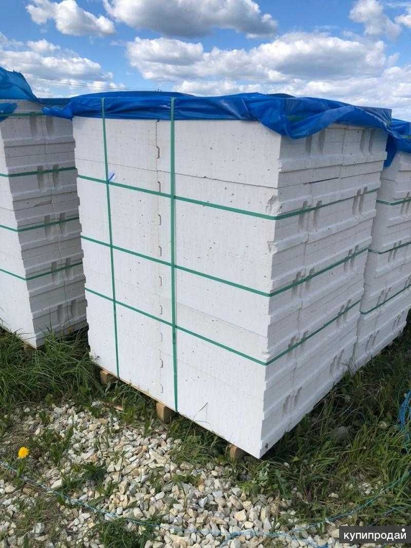 Газоблок Д500 РОССИЯ, ПОРАБЛОК, кирпич, цемент, рубероид