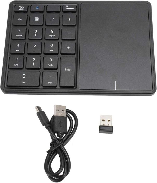 Безжична цифрова клавиатура LICAEVEY, 22 клавиша с тъчпад, Bluetooth