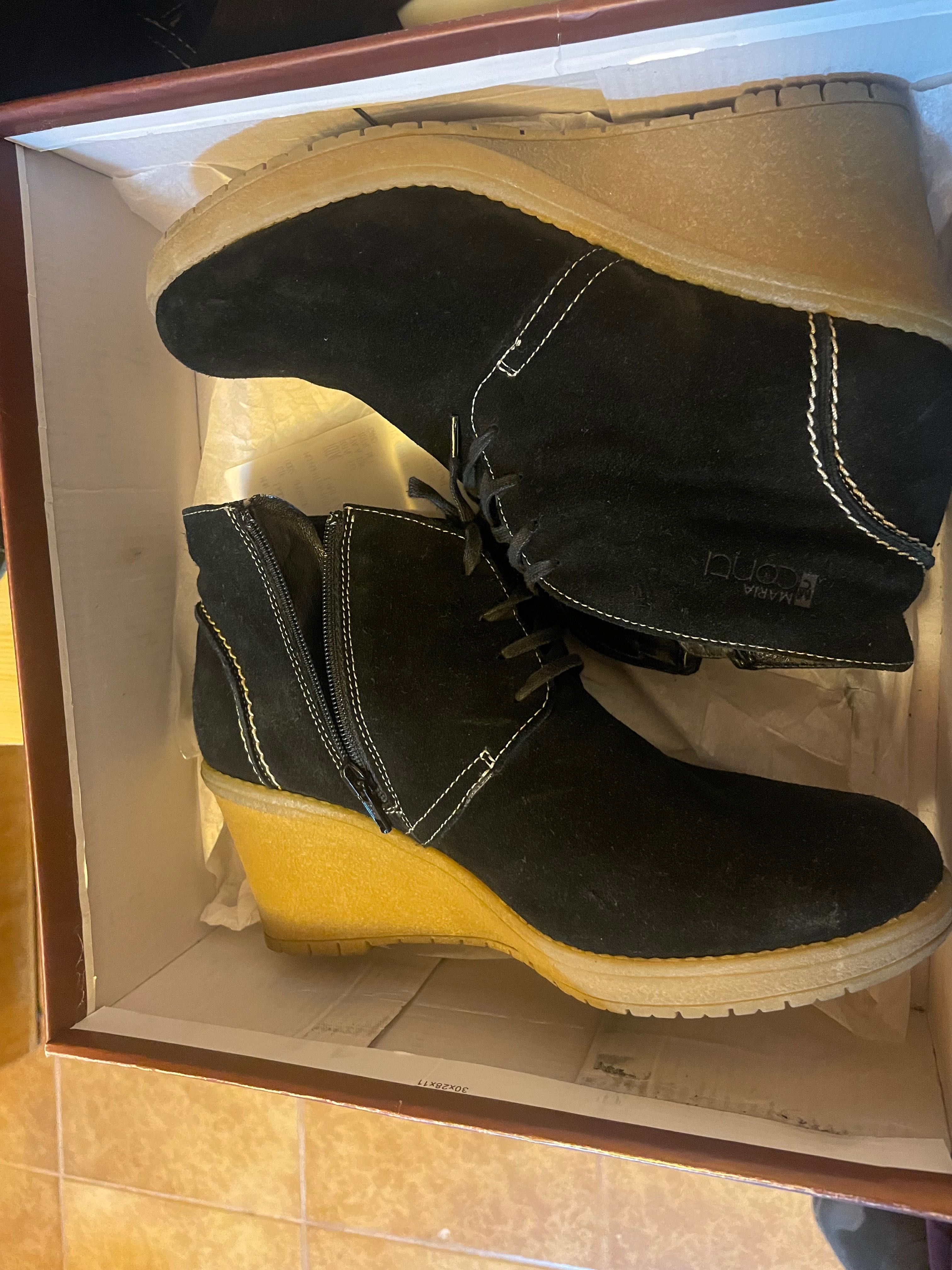 Botine piele întoarsă 38