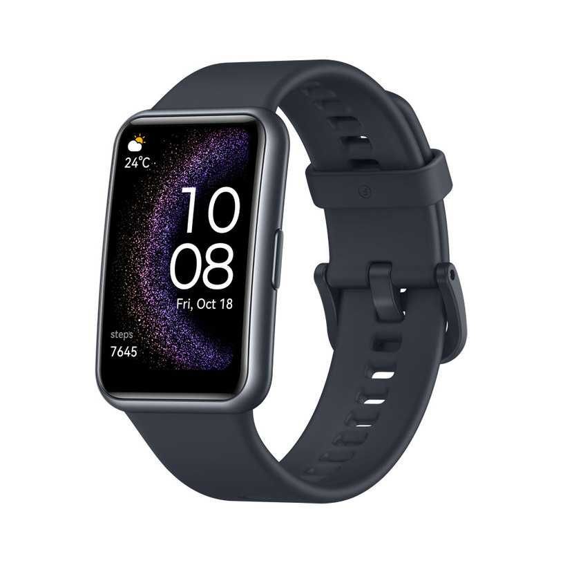 Супер добър Смарт часовник HUAWEI WATCH FIT Black Silicon 46мм SPO2