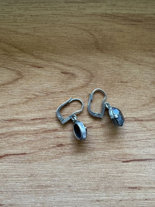 Cercei argint cu hematite