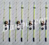 SET 4 Lansete WB fibra sticla plina 2,40m cu 4 Mulinete MA6000