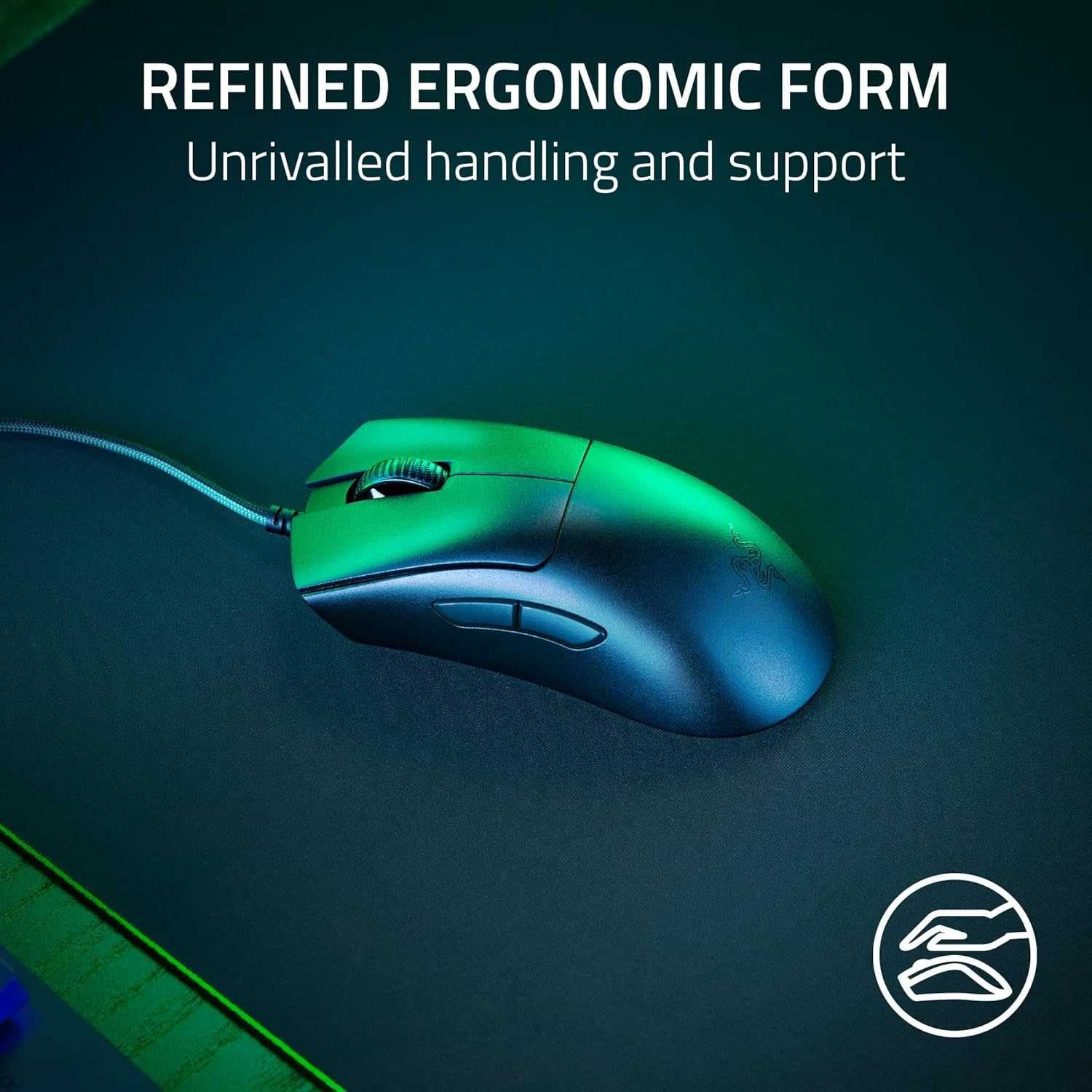 Нова Геймърска мишка Razer Deathadder V3 RZ01-0464, черна, ергономична