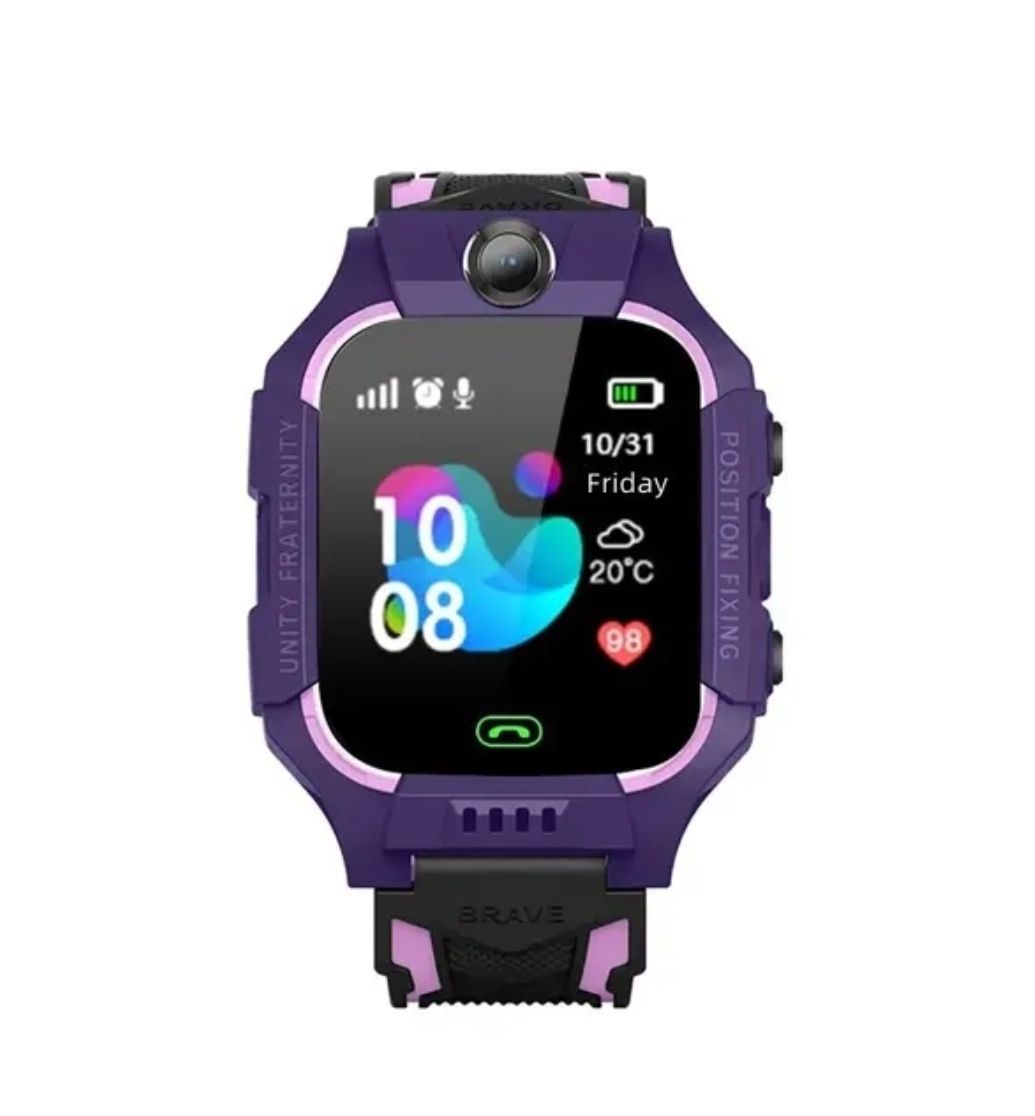 Smartwatch copii cu SIM. Localizare/SOS. Apel/Mesaje audio. Foto. Mov