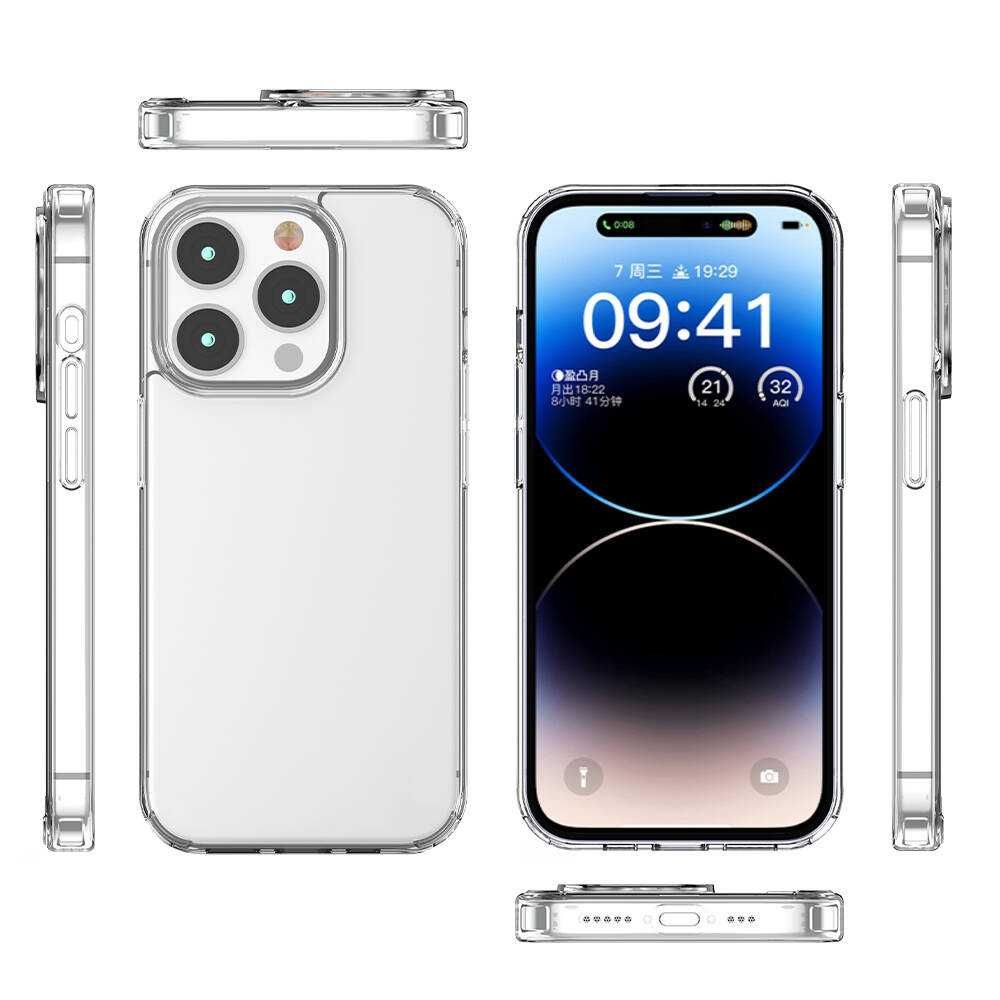 Apple iPhone 16 15 14 13/12 Удароустойчив Прозрачен Кейс с Твърд Гръб
