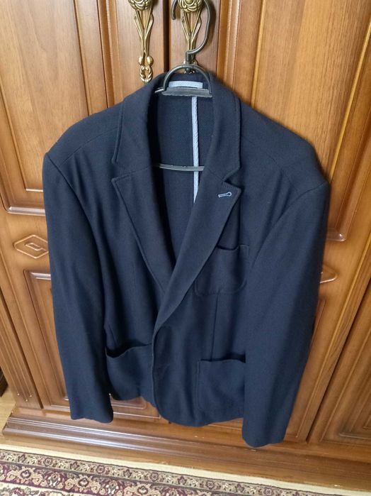 Пиджаки серый H&M, синий, черный размер 48, брюки Tom Tailor