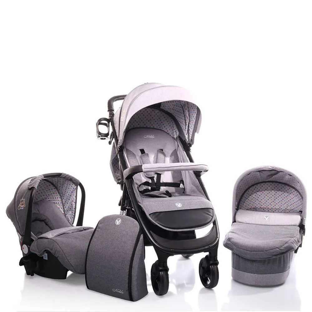 Бебешка количка Cangaroo noble 3в1 Сива.