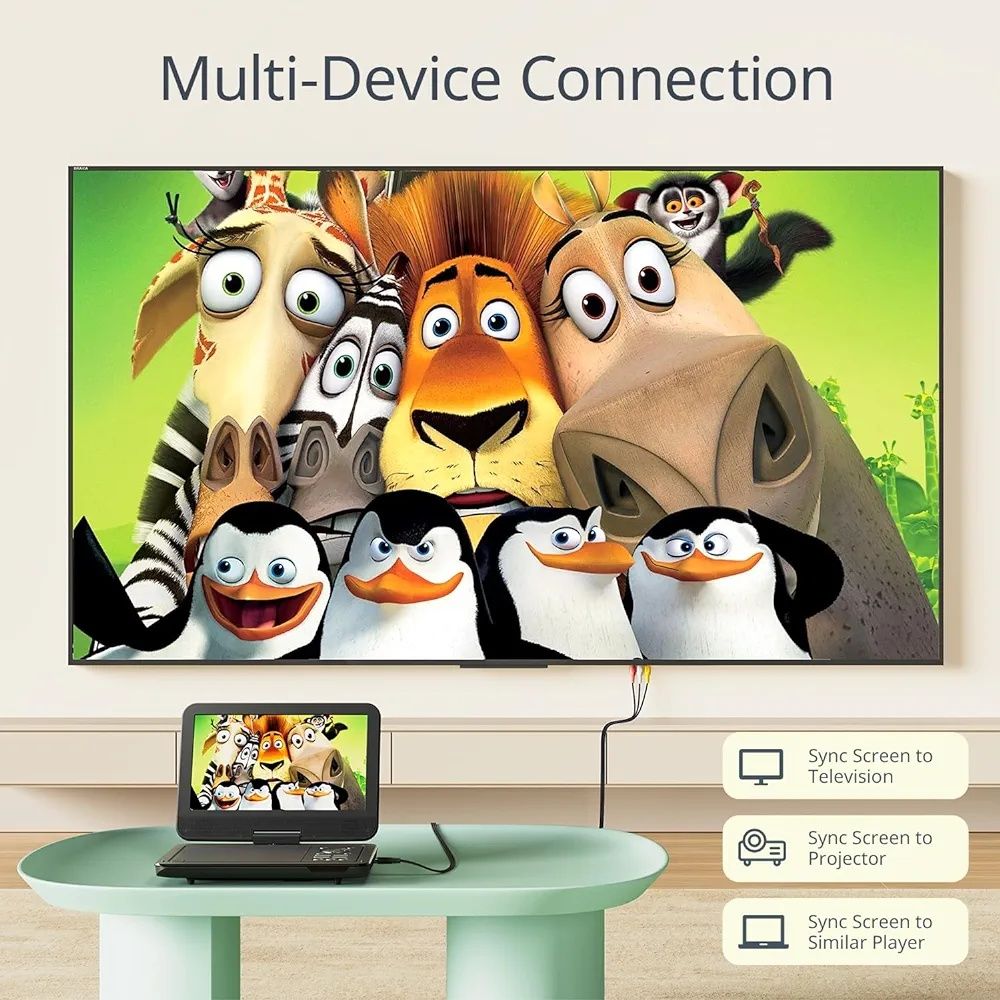Player DVD portabil YOTON cu ecran 16.9pivotant HD