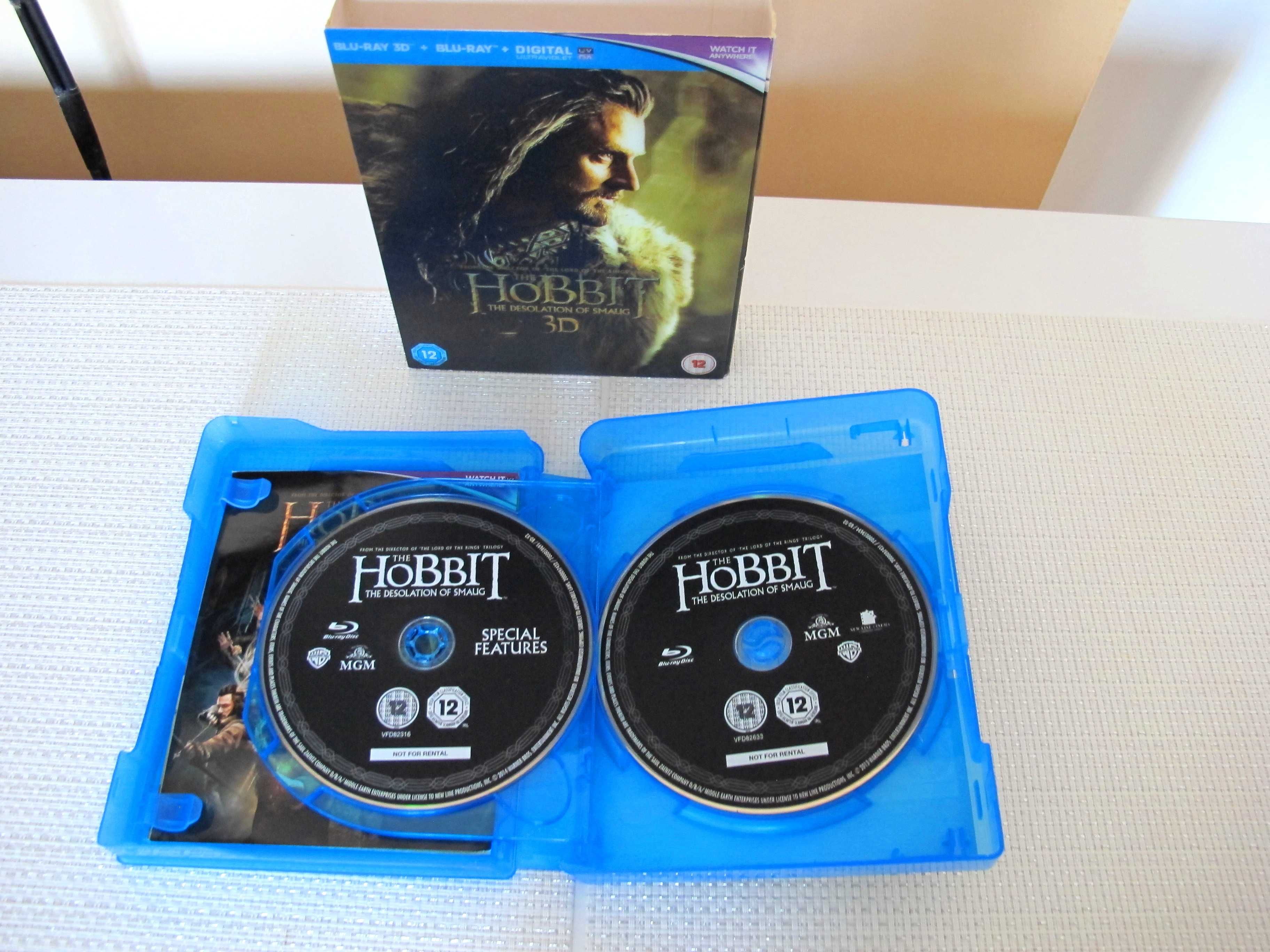 Hobbit Trilogy 3D + 2D Blu Ray 12 диска за колекционери