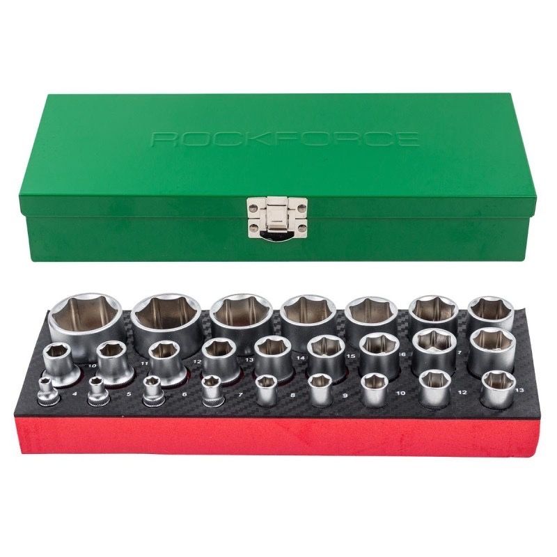 Вложки 1/4” и 1/2”  4-32мм 25части RockForce