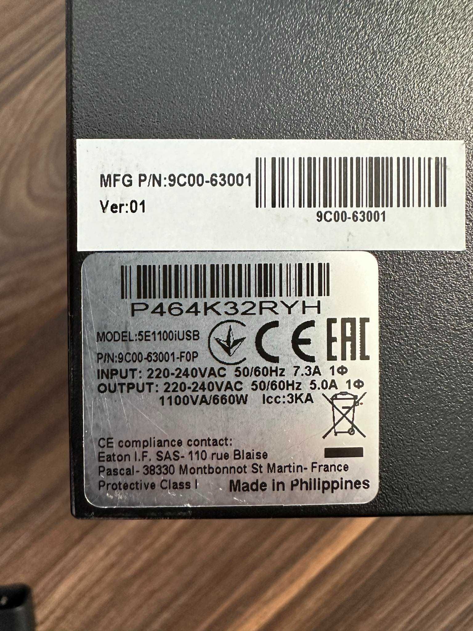 UPS EATON 5E 1100i USB, 1100VA/660W