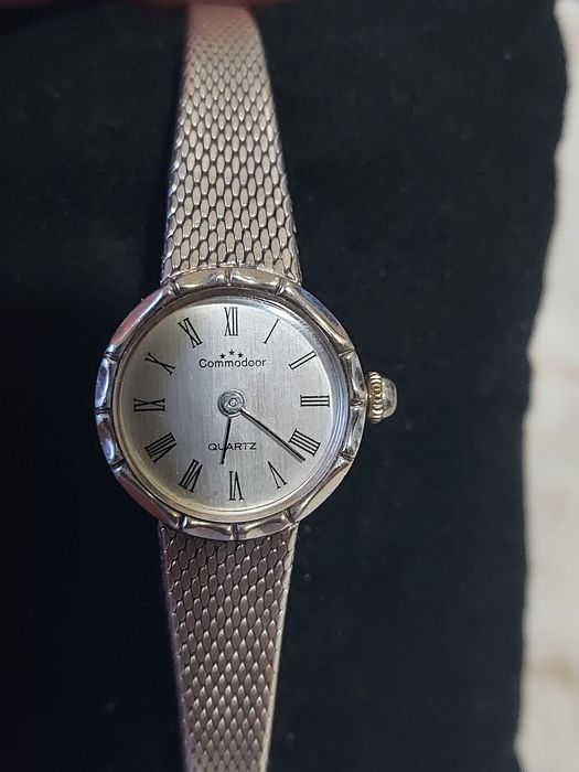 Ceas vintage germany Commodoor argint masiv 835,quatz,17 rubine,deoseb