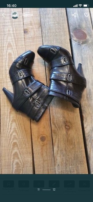 Продавам велурени ботуши - цвят екрю, кожени боти и затворени обувки