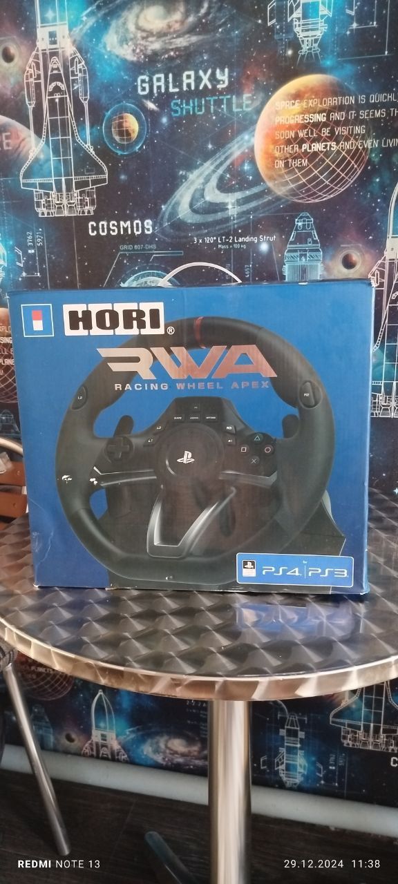 Руль для PS4,PS5+ пидали+адаптер для клавиатуры и мыши. Вибро датчик.