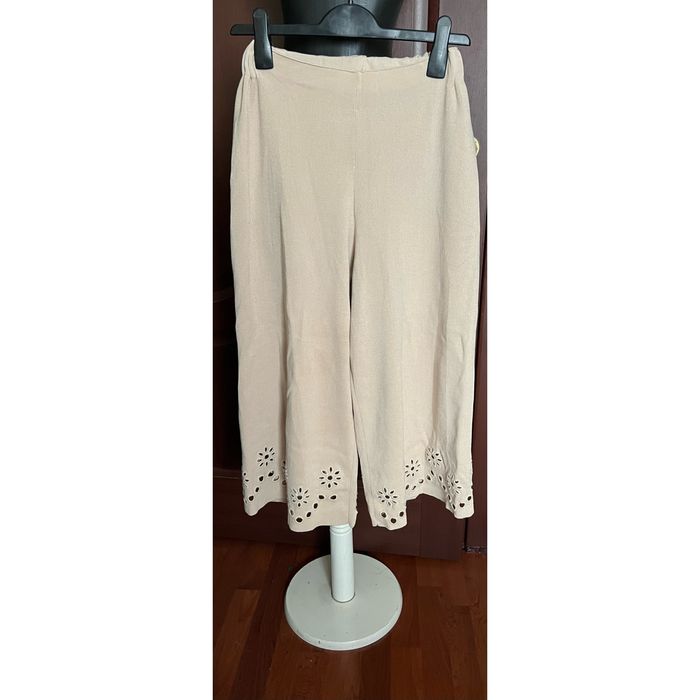 Pantaloni cullotes bej