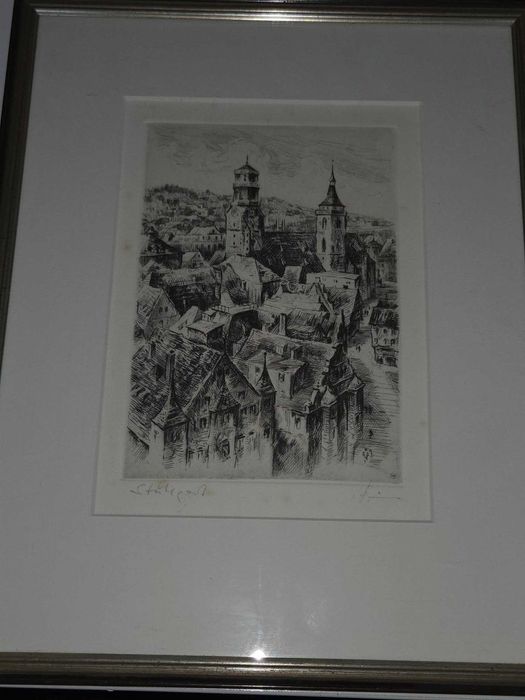 Lot vintage de 2 litografii interesante