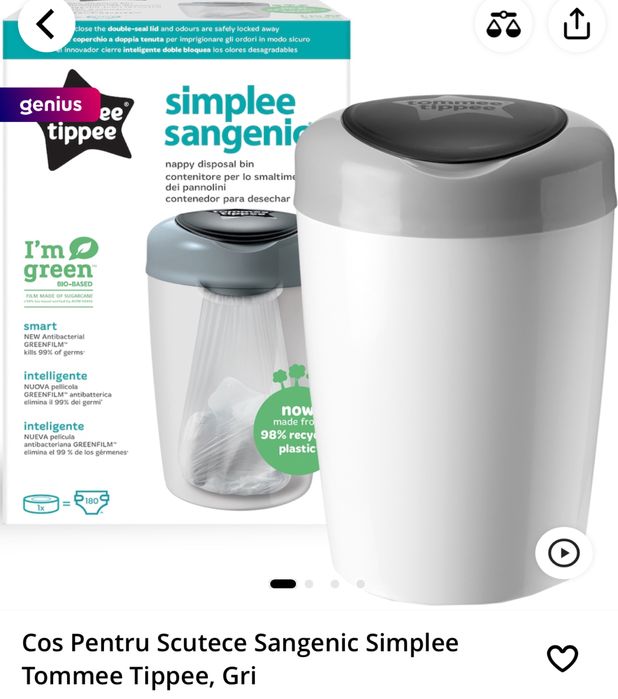 Cos scutece Tommee Tippee Simplee Sangenic utilizat