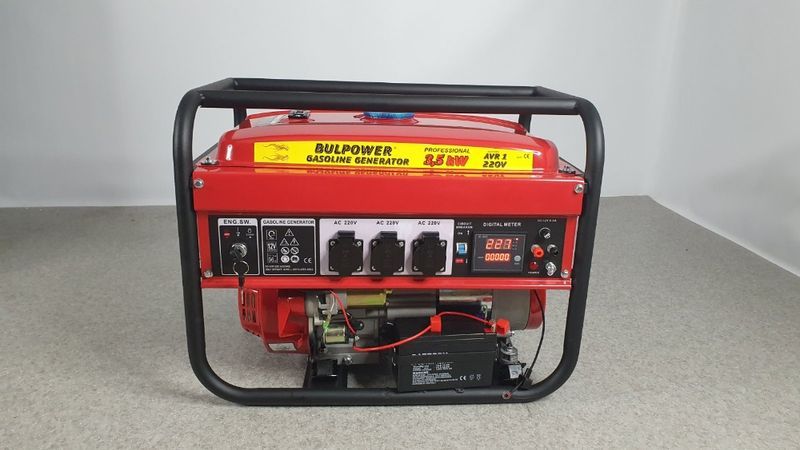 Генератор за ток 3.5 KW Bulpower с ел стартер дигитален бензин-газ