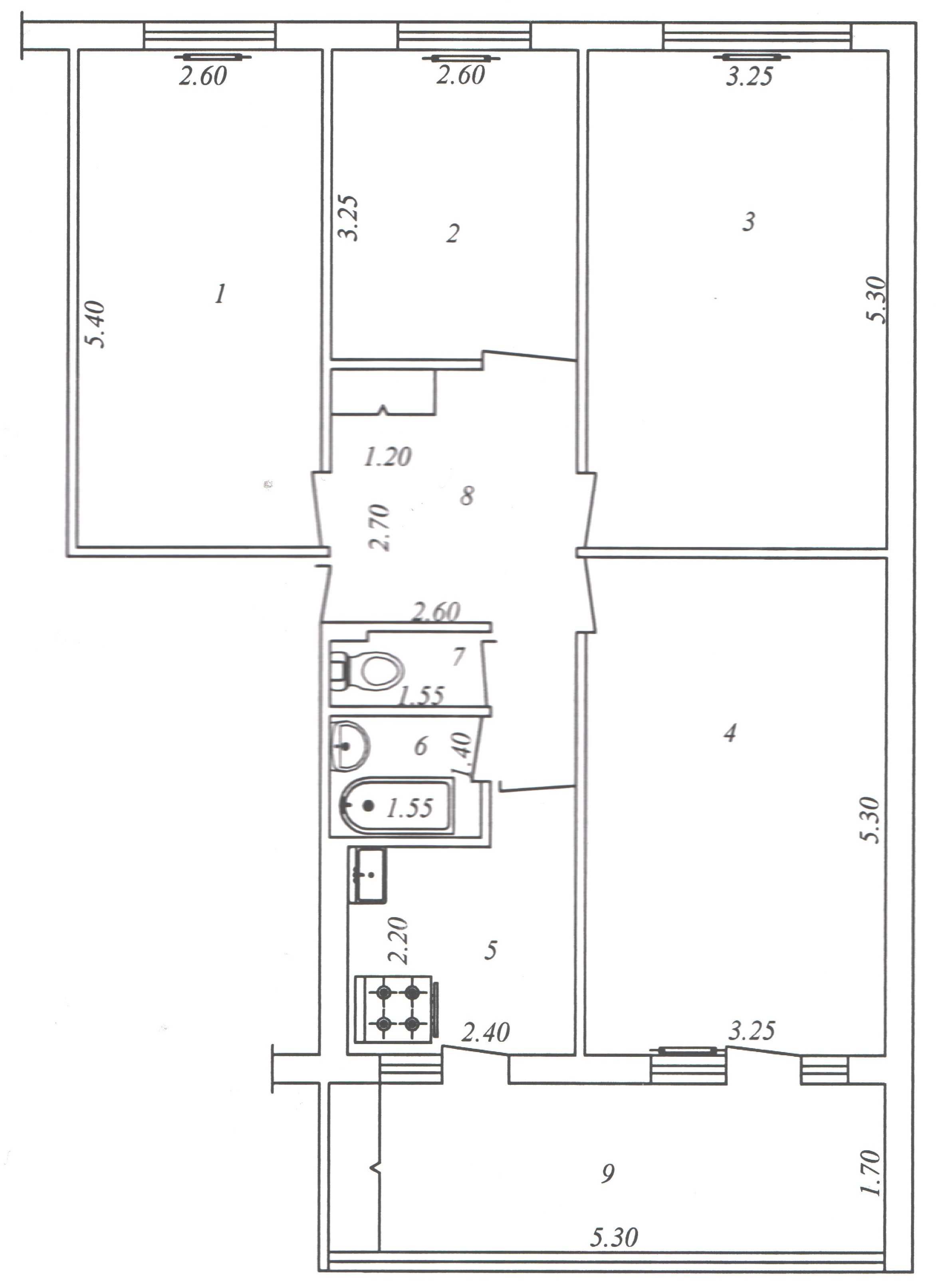Продам квартиру 4/3/4, м.Феруза, с зади 205 школы, для семьи с детьми