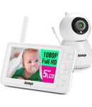 Бебефон Sainlogic 1080P FHD 5-инчов LCD дисплей дневен и нощен изглед