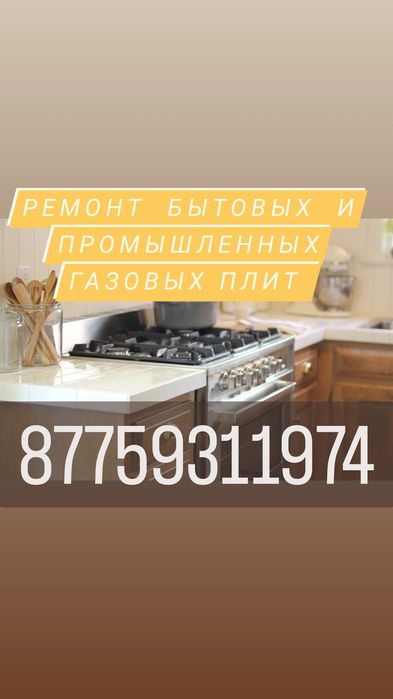 Ремонт бытовых и промышленных газовых плит и котлов