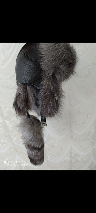 Продам кожаную шапку ушанку с хвостом