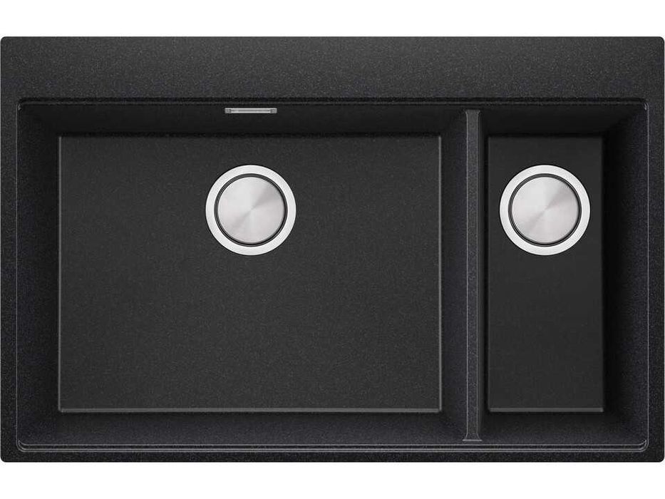 Графит кухненска гранитна мивка Осло 80 Duo Top 780x500 мм
