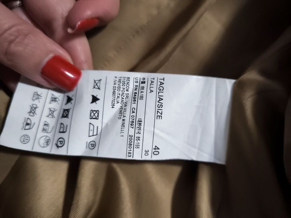 Palton lână Benetton 40