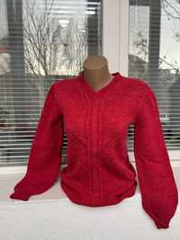 Дамски червен пуловер