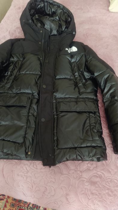 Куртка зимняя мальчиковая черная комбинированая подростковая