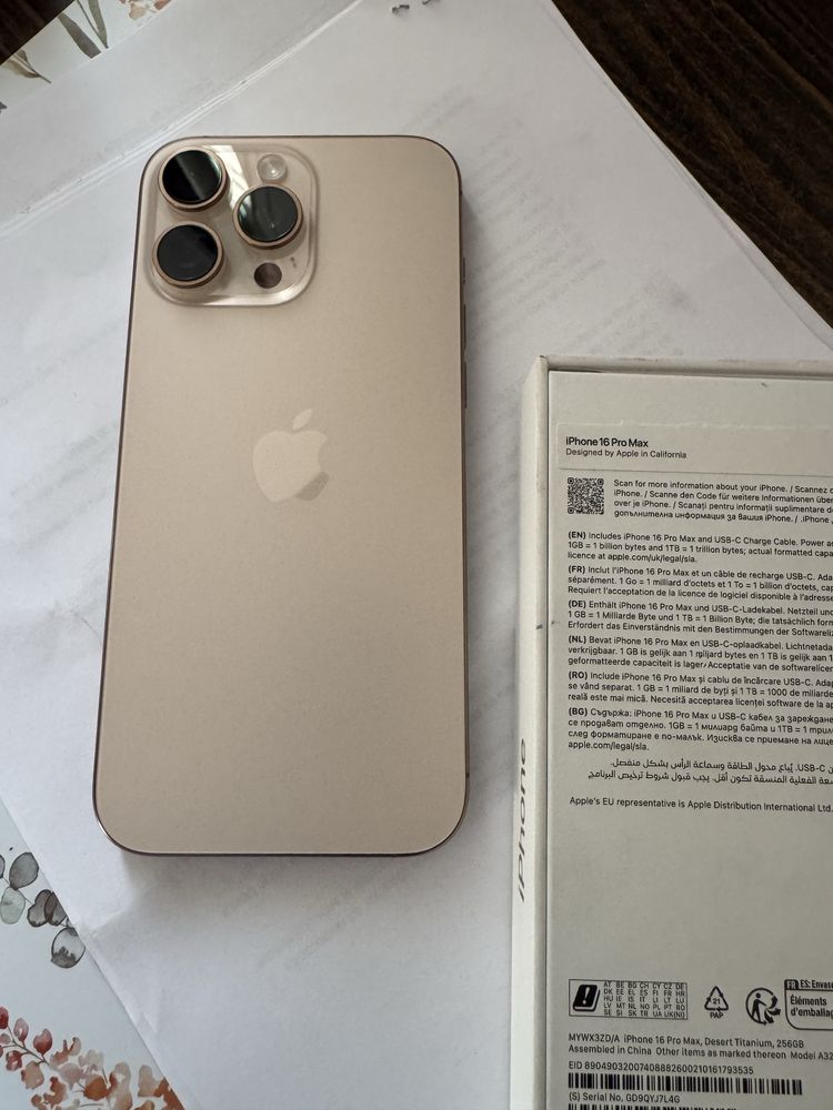 Iphone 16 promax 256 gb nou