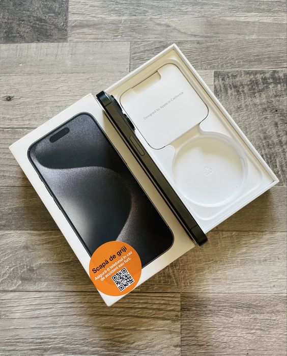 iPhone 15 Pro/Black Titanium/128GB/Neverlocked/Garantie Orange 02.2026