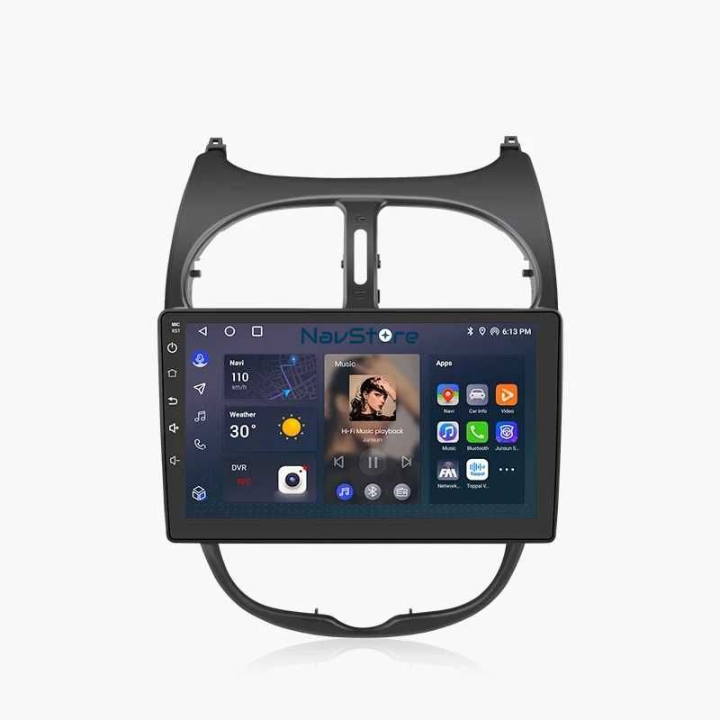 Navigatie Android Dedicata, 9 Inch, Peugeot 206 (2001-2008), Carplay