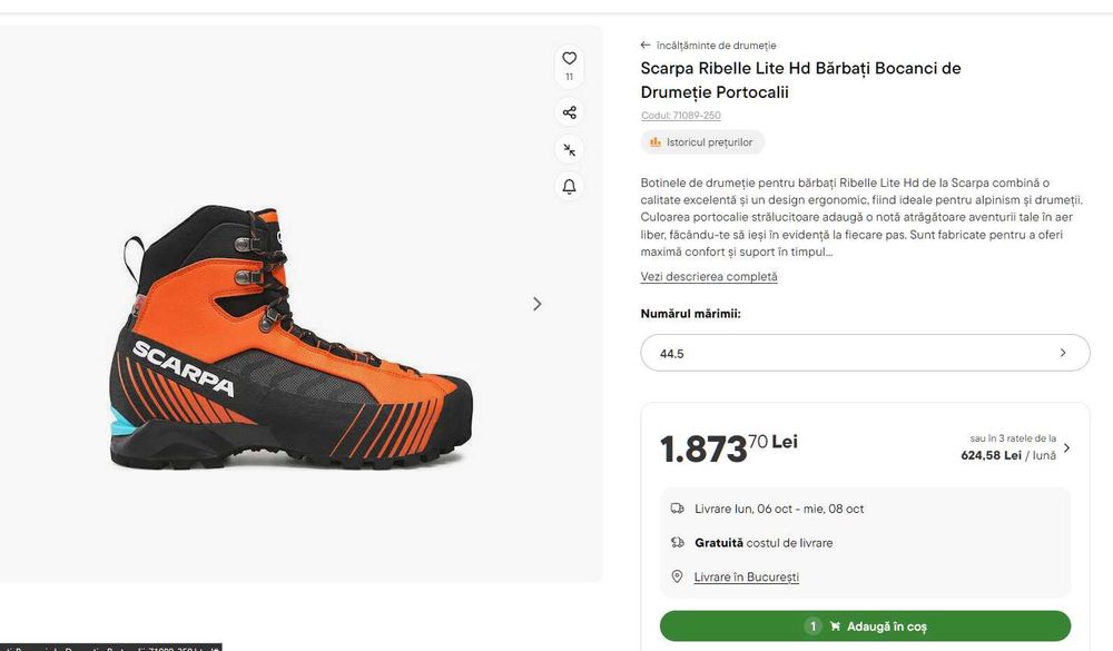 Bocanci trekking iarna barbati Scarpa Ribelle Lite HD HDry 44,5