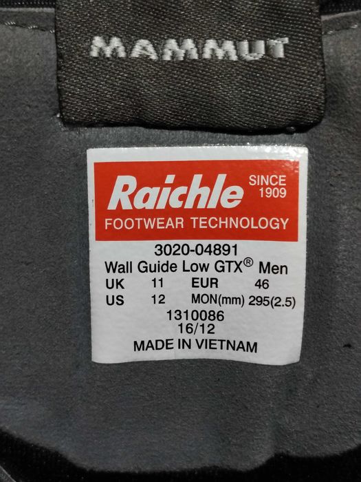 MAMMUT Wall Guide Low GTX adidasi drumeții, mr. 46, interior 29,5 cm