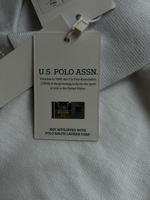Мъжка бяла тениска U.S. Polo Assn. НЕИЗПОЛЗВАНА!