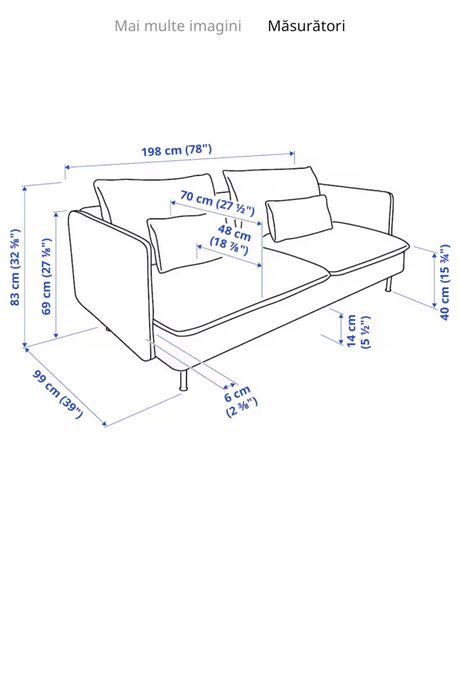 Vand canapea Ikea 4 locuri