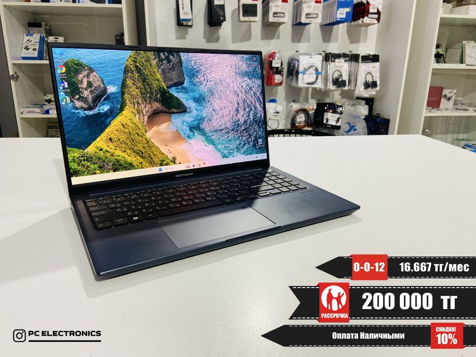 Рассрочка! Asus VivoBook X15 OLED - Core i3-1220P/8Gb/SSD 512Gb/UHD